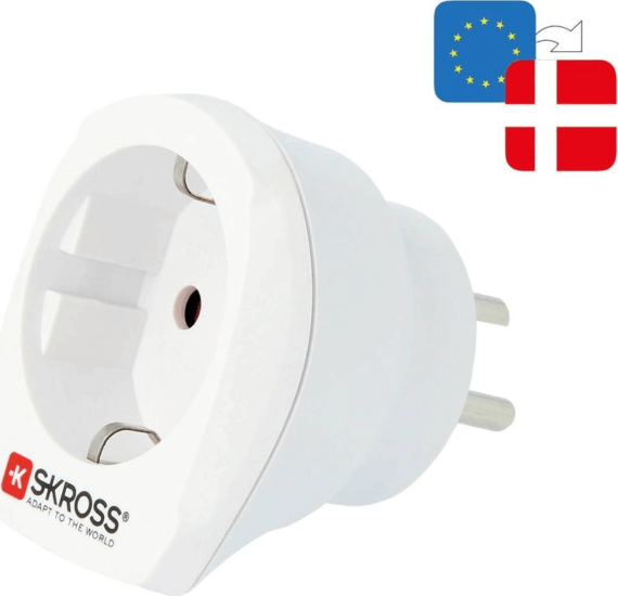 Skross Utazó adapter Dániába utazóknak Skross Utazó adapter Dániába utazóknak