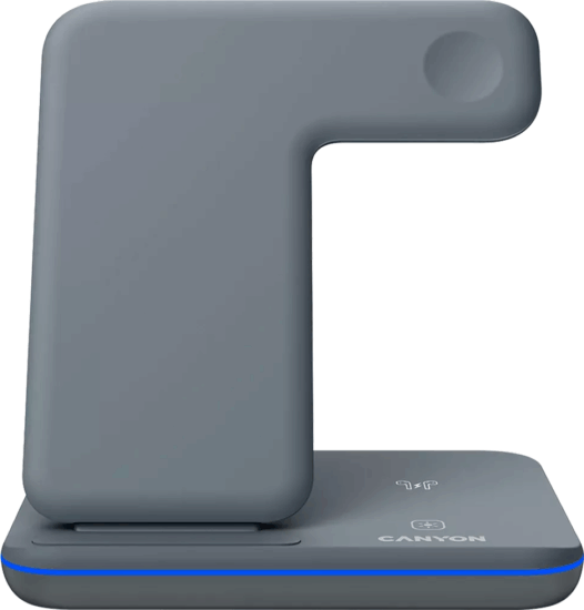 Canyon WS-303 3in1 Vezeték nélküli töltő - Szürke (15W)