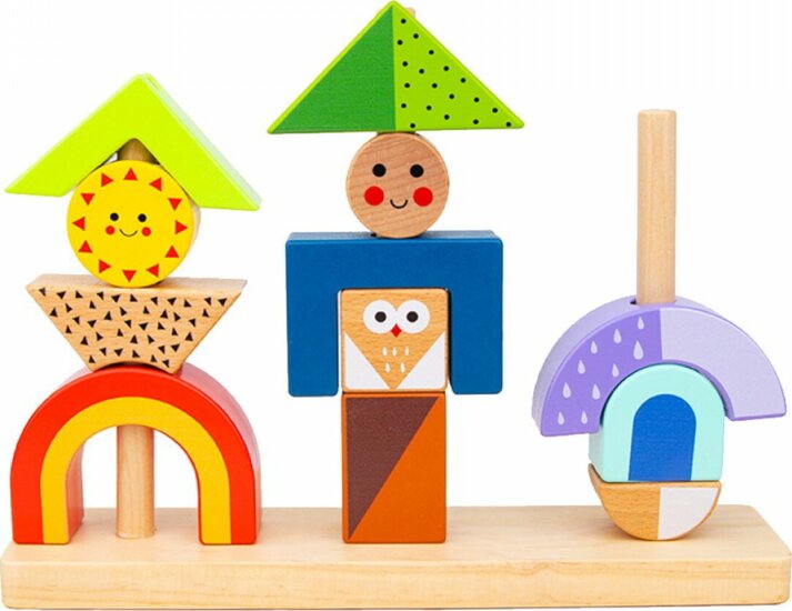 Tooky Toy Fa Montessori építőjáték - Kirándulás nappal és éjjel