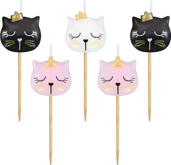 Godan Cicafejek születésnapi tortagyertya készlet (5 darabos)