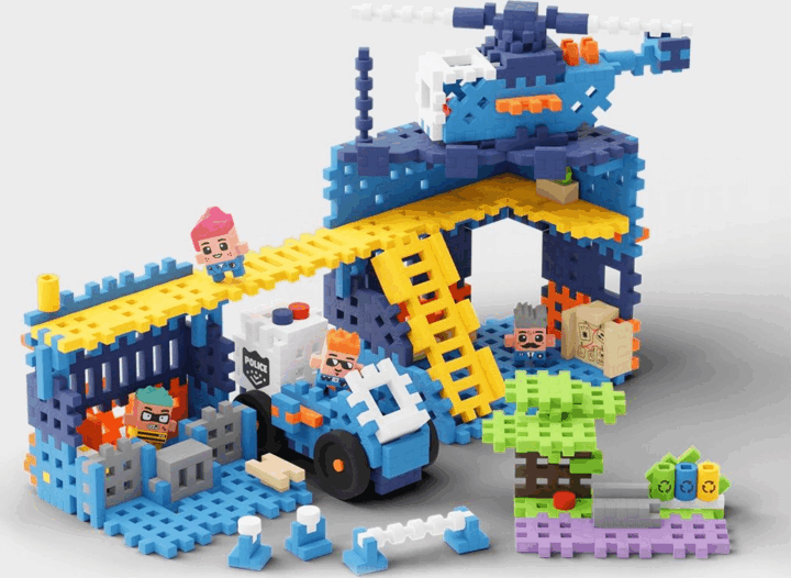 Marionex Gofri műanyag 280 darabos készlet Rendőrőrs Építőjáték