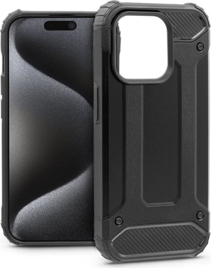 Haffner Armor Apple iPhone 15 Pro Ütésálló Tok - Fekete Haffner Armor Apple iPhone 15 Pro Ütésálló Tok - Fekete