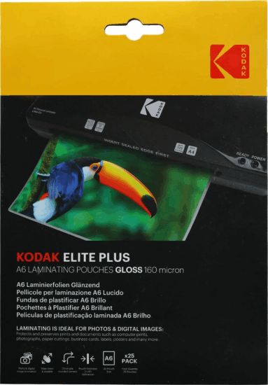Kodak 160 mikron A6 fényes lamináló fólia (25 db / csomag)