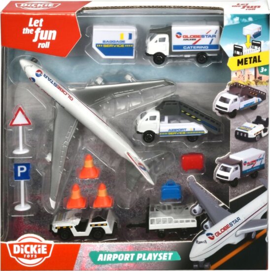 Dickie Toys 13 darabos Repülőtér játékszett