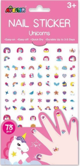 Avenir körömmatrica szett - Unikornis