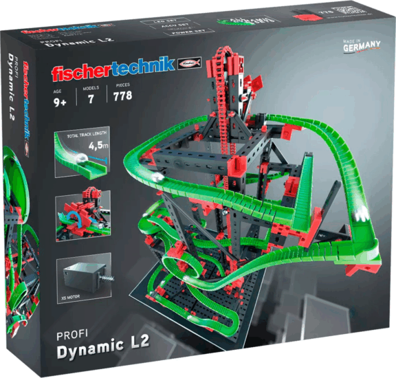 Fischertechnik 536621 Dynamic L2 Golyópálya 778 darabos Építőjáték