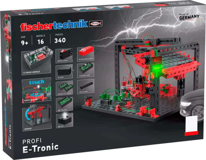 Fischertechnik 559883 E-Tronic 340 darabos kreatív építőjáték