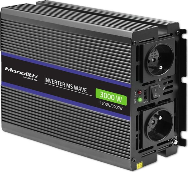 Qoltec Monolith 51927 Autós inverter (12V / 1500W)