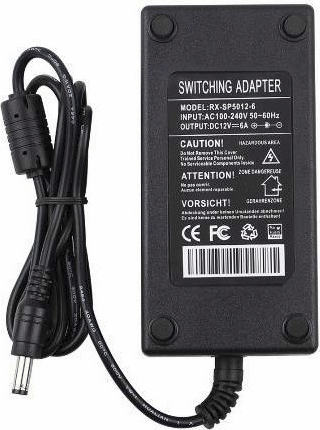 Eonboom RX-SP5012-6 kamera tápegység + tápkábel, 12VDC 6A