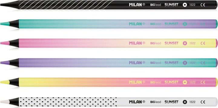 Milan Sunset Hatszögletű színes ceruza (6 db / csomag)