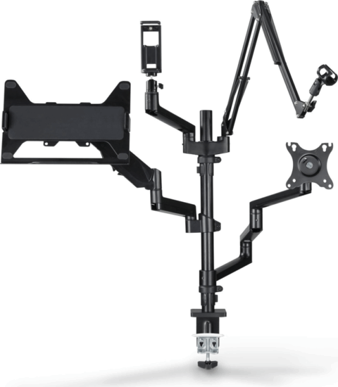 Hama 4663 Streaming Monitor Asztali tartó - Fekete (2 kijelző) Hama 4663 Streaming Monitor Asztali tartó - Fekete (2 kijelző)