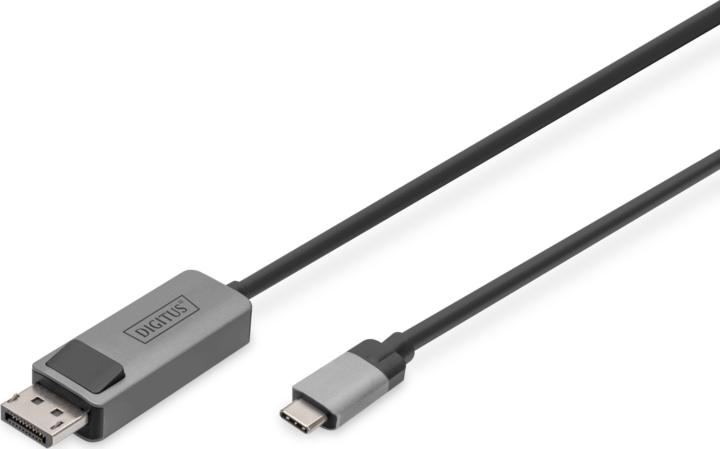 Digitus DB-300334-010-S USB Type-C apa - DisplayPort apa Kábel 1m - Fekete