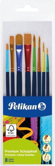 Herlitz Pelikán Prémium Ecsetkészlet (8 darabos)