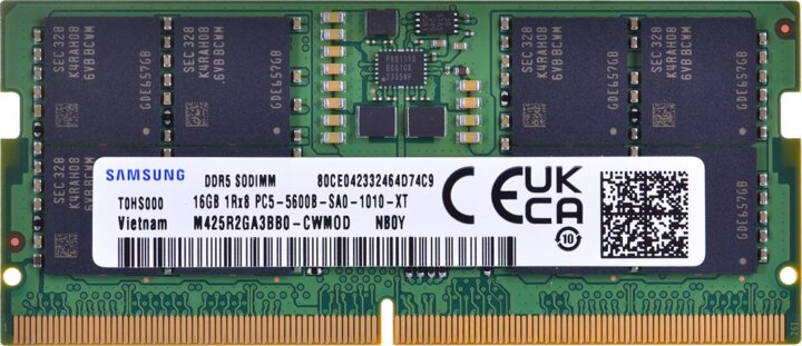 Samsung 16GB / 5600 DDR5 Notebook RAM (1Rx8) Samsung 16GB / 5600 DDR5 Notebook RAM (1Rx8)