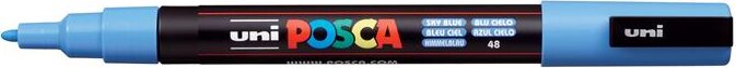 Uni Posca PC-3M 0,9-1,3 mm Dekormarker - Égszínkék