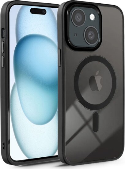 Haffner Apple iPhone 15 Plus Tok - Fekete/Átlátszó