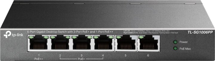 TP-Link TL-SG1006PP Gigabit PoE++ Switch TP-Link TL-SG1006PP Gigabit PoE++ Switch