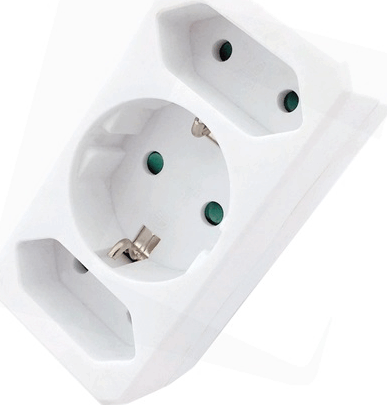 Entac EPAG-1EE2E 250V Elosztó 3 aljzatos - Fehér Entac EPAG-1EE2E 250V Elosztó 3 aljzatos - Fehér