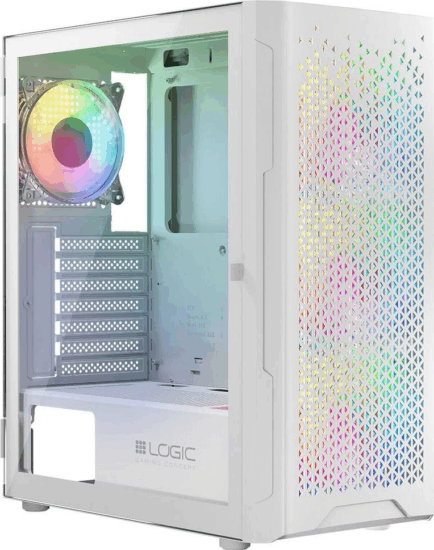 Logic Aramis ARGB Midi Számítógépház - Fehér Logic Aramis ARGB Midi Számítógépház - Fehér