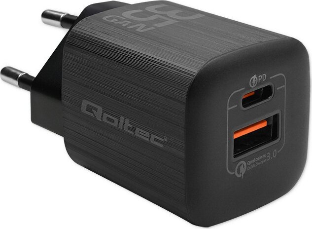 Qoltec GaN Ultra USB-C / USB-A Hálózati töltő - Fekete (35W) Qoltec GaN Ultra USB-C / USB-A Hálózati töltő - Fekete (35W)