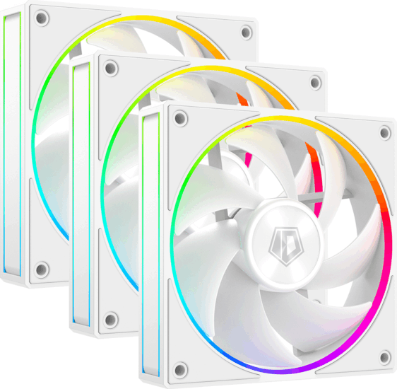 ID-Cooling AF-127-ARGB-W 120mm PWM ARGB Rendszerhűtő - Fehér (3db/csomag) ID-Cooling AF-127-ARGB-W 120mm PWM ARGB Rendszerhűtő - Fehér (3db/csomag)