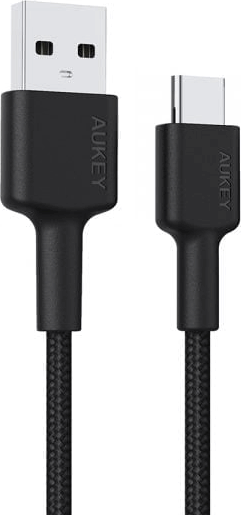 AUKEY CB-CD30 USB-A apa - USB-C apa 2.0 Adat és töltőkábel - Fekete (0.9m)