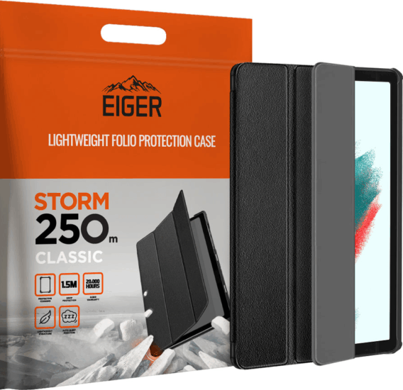 Eiger Storm 250m Samsung Galaxy Tab A8 10.5 (2021) Trifold tok - Fekete