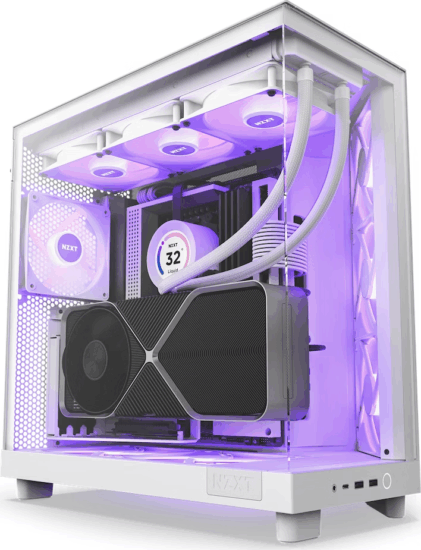 NZXT H6 Flow RGB Számítógépház - Fehér NZXT H6 Flow RGB Számítógépház - Fehér