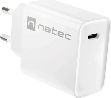 Natec Ribera NUC-2059 USB-C Hálózati Töltő Adapter 20W - Fehér