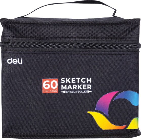 Deli Color Emotion Alkoholos markerkészlet - Vegyes színek (60 db / csomag)