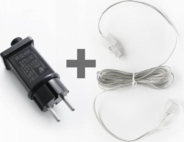 Dekortrend Crystalline fényfüzér tápegység Adapter átlátszó kábellel Dekortrend Crystalline fényfüzér tápegység Adapter átlátszó kábellel
