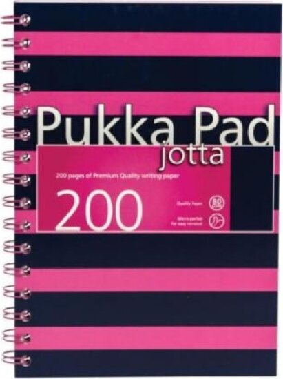 Pukka Pad Jotta Pad Navy Pink 200 lapos A4 vonalas spirálfüzet - Többfajta