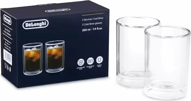 DeLonghi DLSC324 Cold Brew 220ml Üveg Pohár Szett 2 Darabos