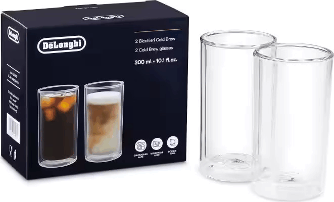 DeLonghi DLSC325 Cold Brew 300ml Üveg Pohár Szett 2 Darabos