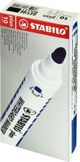 Stabilo Plan Táblamarker készlet - Fekete (10 db / csomag) Stabilo Plan Táblamarker készlet - Fekete (10 db / csomag)