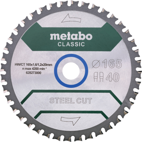 Metabo Classic Z40 Acél Körfűrészlap Ø 165mm 40 fog