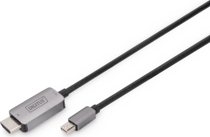 Digitus DB-340109 HDMI apa - Mini DisplayPort apa Kábel 1m - Szürke