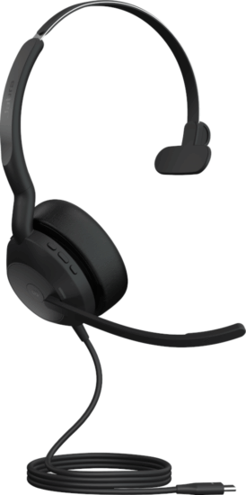 Jabra Evolve2 50 MS Mono USB-C / Wireless Headset - Fekete Jabra Evolve2 50 MS Mono USB-C / Wireless Headset - Fekete