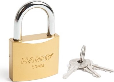 Handy 10490C Biztonsági lakat 48mm - Sárgaréz