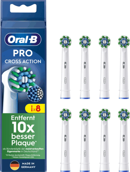 Oral-B Pro CrossAction Elektromos fogkefe Pótfej - Fehér (8db) Oral-B Pro CrossAction Elektromos fogkefe Pótfej - Fehér (8db)