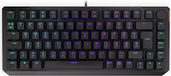 Endorfy Thock 75% (Red Switch) Vezetékes Mechanikus Gaming Billentyűzet - Magyar Endorfy Thock 75% (Red Switch) Vezetékes Mechanikus Gaming Billentyűzet - Magyar