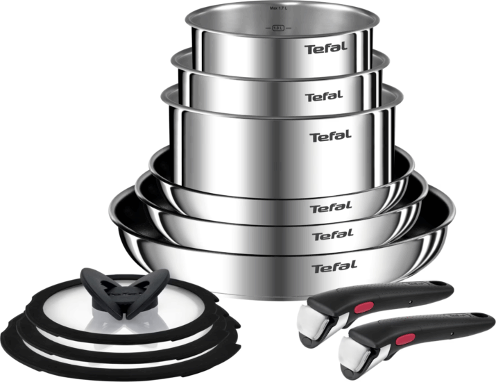 Tefal Ingenio Emotion L897SB74 Edénykészlet - Ezüst (11db)