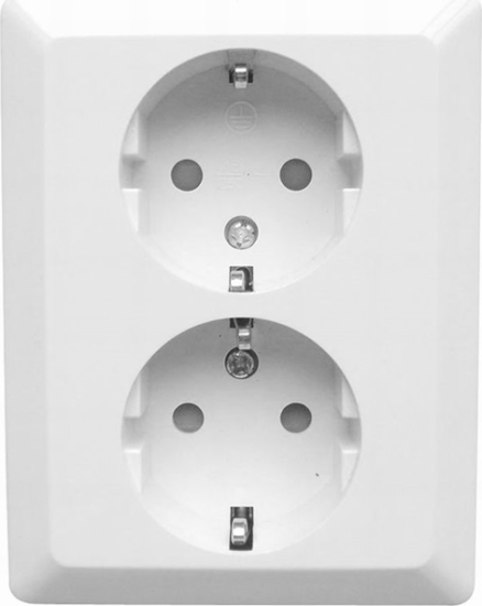 Anco 321044 Olympic 2 férőhelyes Fali aljzat - Fehér