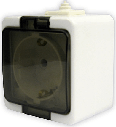 Anco 321343 Junior 1-es Fali Átlátszó csapófedeles aljzat - Fehér