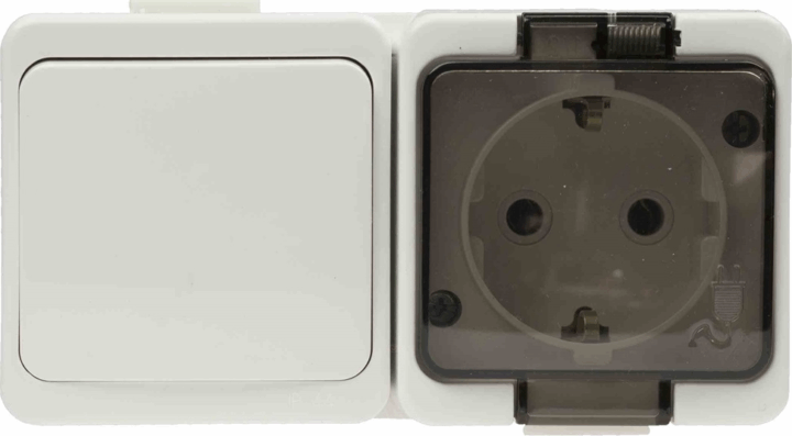 Anco 321350 Junior Fali kapcsoló + dugalj - Fehér