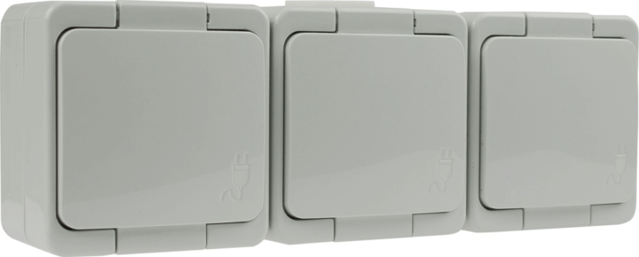 Anco 321352 Junior 3-as Fali csapófedeles dugaszolóaljzat - Fehér