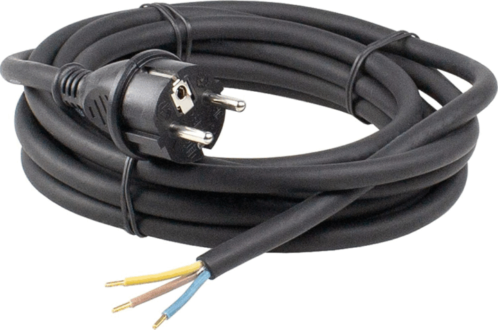 Anco 321662 250V Hálózati gumi táplábel 5m - Fekete