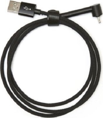 Kikkerland US200-EU Lightning apa - USB-A apa töltőkábel és telefontámasz - Fekete (1,8m)