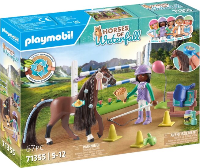 Playmobil 71355 Horses of Waterfall - Zoe és Blaze versenypályával