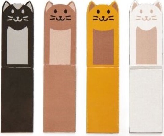 Kikkerland S/4 Mágneses könyvjelző készlet 4 darabos - Macskák